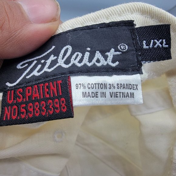 Titleist Beige Golf Hat Fitted Large XL Casual Outdoors Comfort Summer - Picture 7 of 8